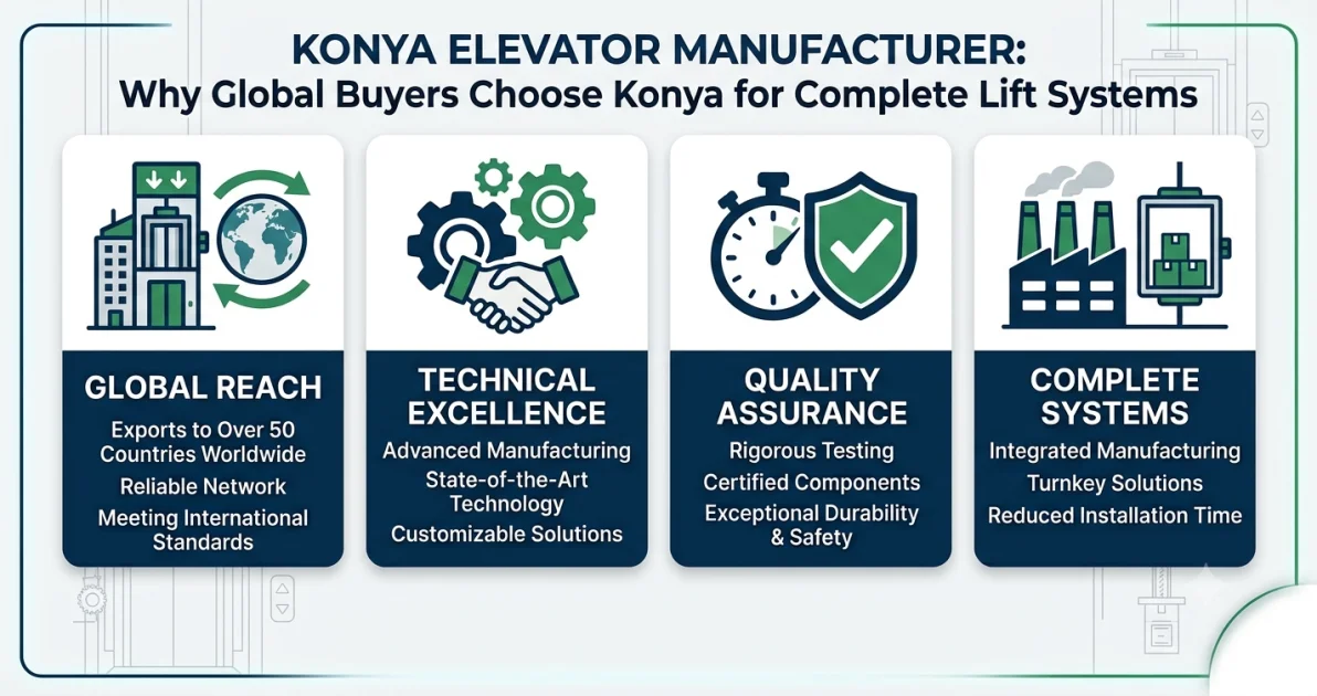 Konya Elevator Manufacturer: Why Global Buyers Choose Konya for Complete Lift Systems