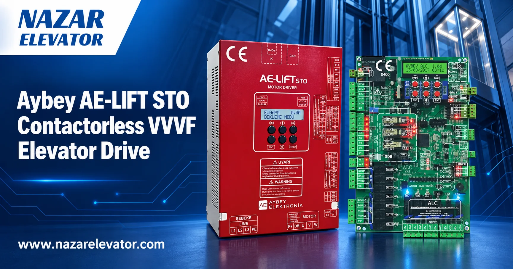 Aybey AE-LIFT STO Contactorless VVVF Elevator Drive