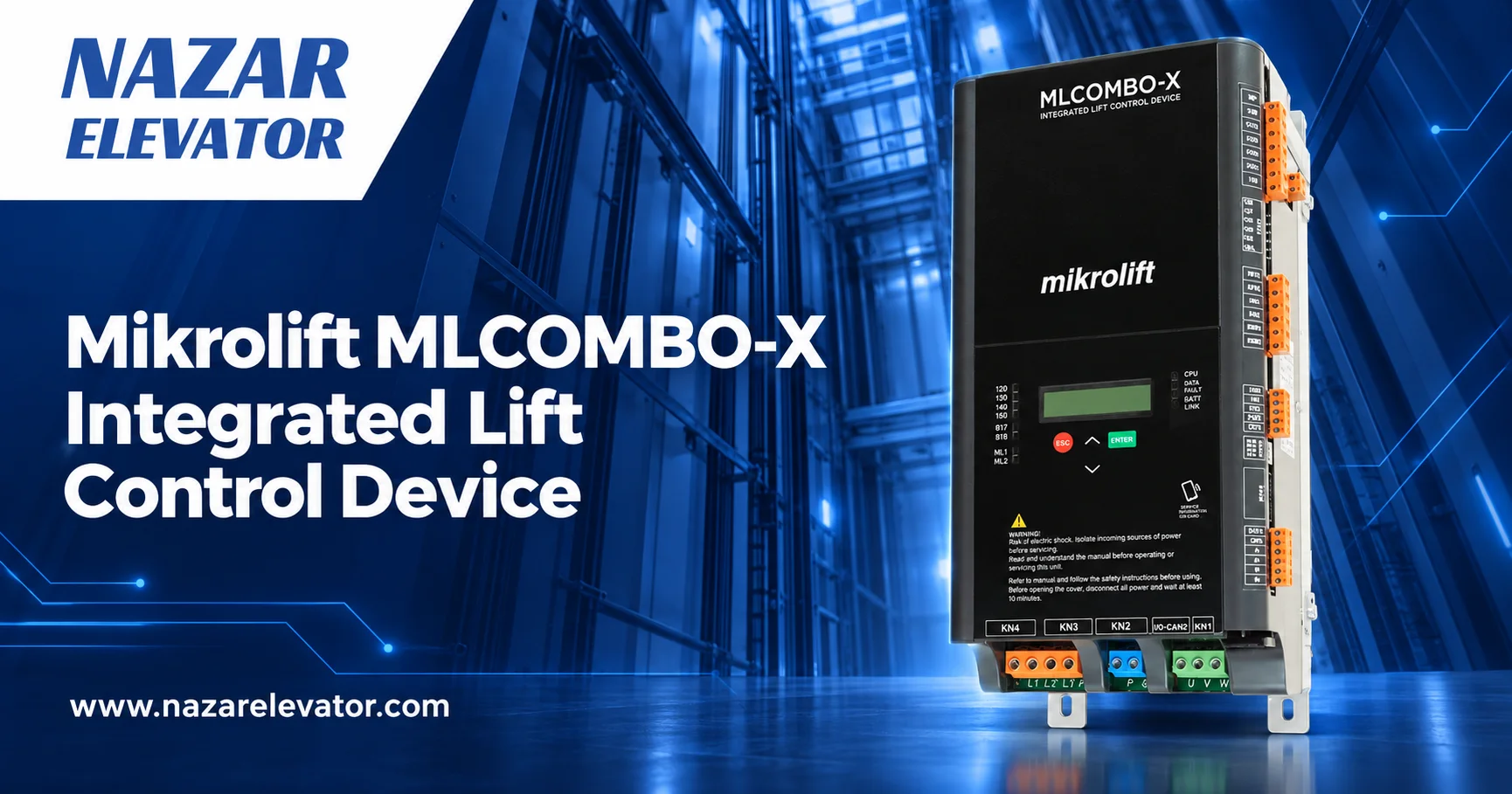 جهاز تحكّم مصاعد متكامل من Mikrolift طراز MLCOMBO-X
